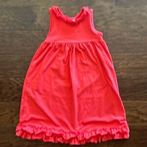 Girls Southern Tots Coral Ruffle Dress 7